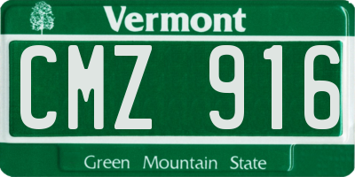 VT license plate CMZ916