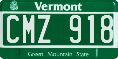 VT license plate CMZ918