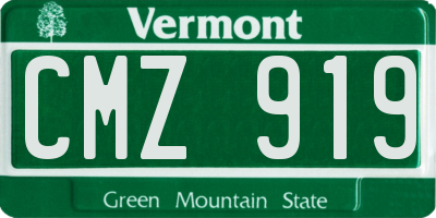 VT license plate CMZ919