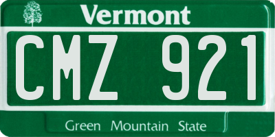 VT license plate CMZ921