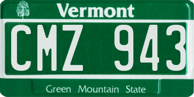 VT license plate CMZ943