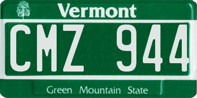 VT license plate CMZ944