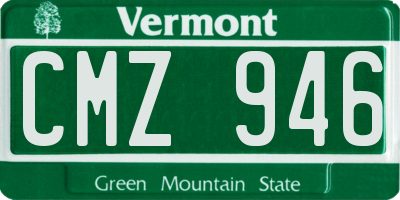 VT license plate CMZ946