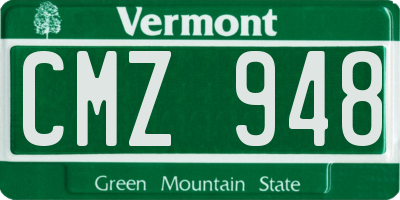VT license plate CMZ948