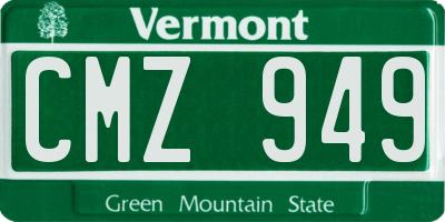 VT license plate CMZ949