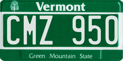 VT license plate CMZ950