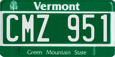 VT license plate CMZ951