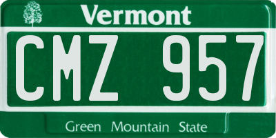VT license plate CMZ957