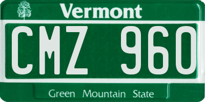 VT license plate CMZ960