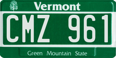VT license plate CMZ961