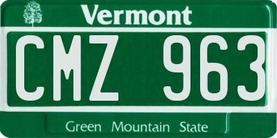 VT license plate CMZ963