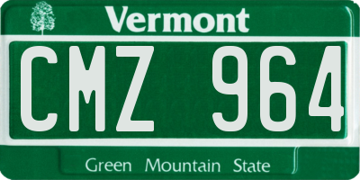 VT license plate CMZ964