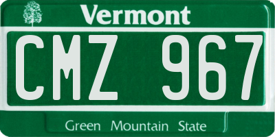 VT license plate CMZ967