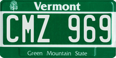 VT license plate CMZ969