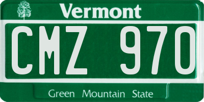 VT license plate CMZ970