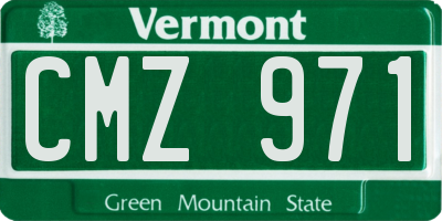 VT license plate CMZ971