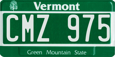 VT license plate CMZ975