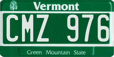 VT license plate CMZ976