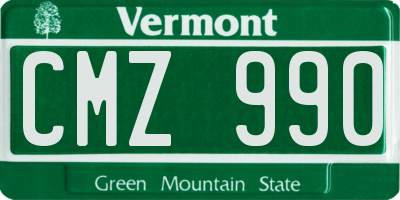 VT license plate CMZ990