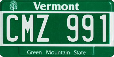 VT license plate CMZ991