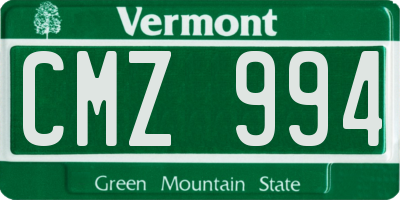 VT license plate CMZ994