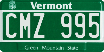 VT license plate CMZ995