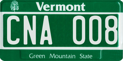 VT license plate CNA008