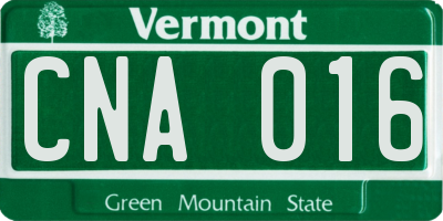VT license plate CNA016