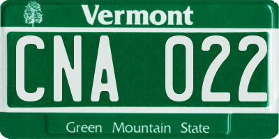 VT license plate CNA022