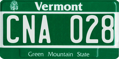 VT license plate CNA028