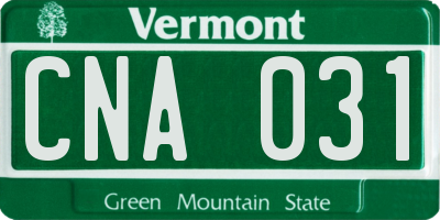 VT license plate CNA031