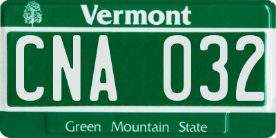 VT license plate CNA032