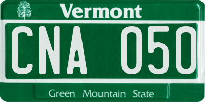VT license plate CNA050