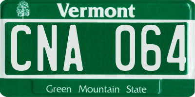 VT license plate CNA064