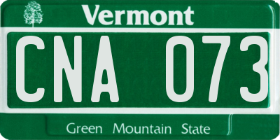 VT license plate CNA073