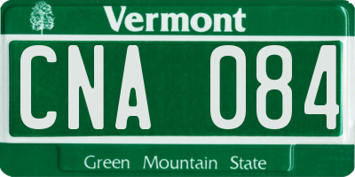 VT license plate CNA084