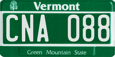 VT license plate CNA088