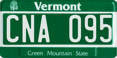VT license plate CNA095