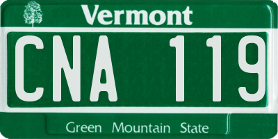 VT license plate CNA119