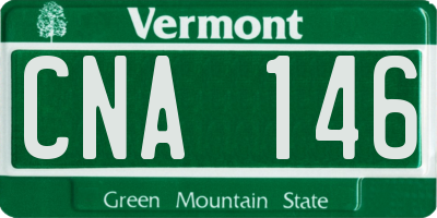 VT license plate CNA146