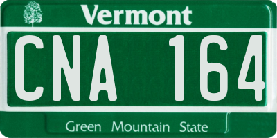 VT license plate CNA164