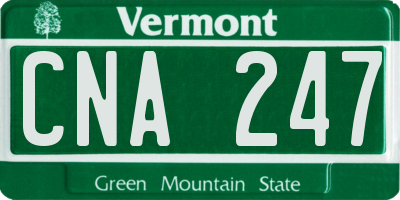 VT license plate CNA247