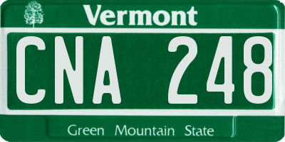VT license plate CNA248