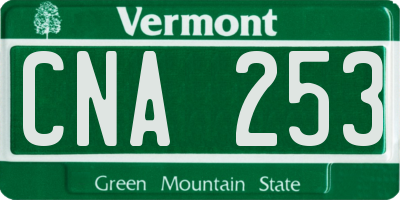 VT license plate CNA253