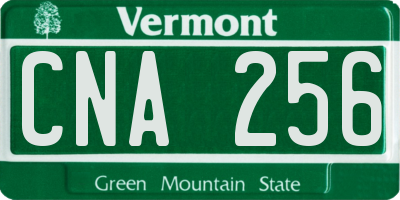 VT license plate CNA256