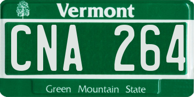 VT license plate CNA264