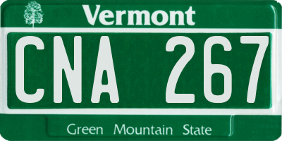 VT license plate CNA267