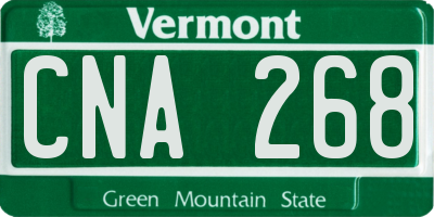 VT license plate CNA268