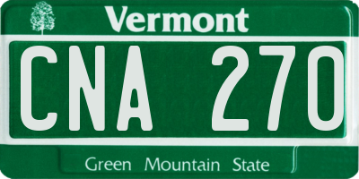 VT license plate CNA270