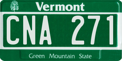 VT license plate CNA271